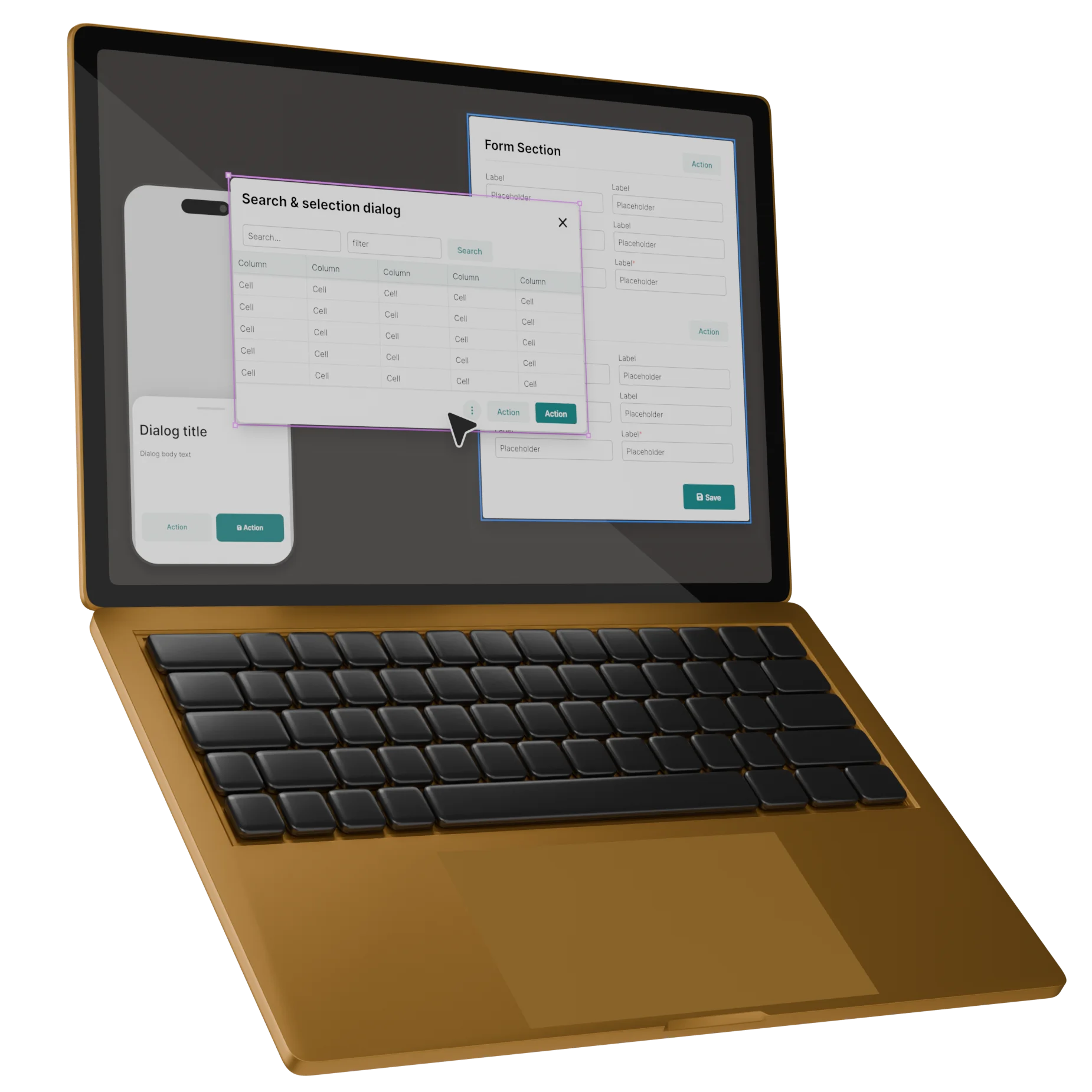 Bitio Fundament dashboard on a laptop